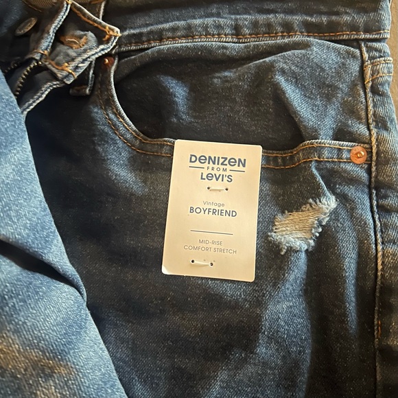 Jean Cropped Denizen Levi’s - Taille 6 - Foncé Moyen - Jean Court Délavé Pour Femme - Coupe Décontractée